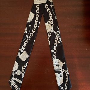 TIFFANY & CO 100% Silk Scarf, 32” Long, 1837 Collection Neck,head or bag scarf